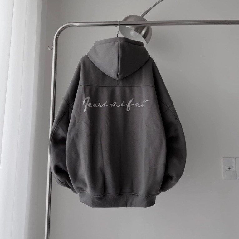 Áo Khoác Hoodie Phản Quang, Thiết Kế Dây Kéo Chắc Chắn, Vải Nỉ Lót Bông, Form Bigsize Rộng Rãi, Có túi trong tiện lợi