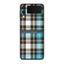 Skin dán điện thoại Samsung Z Flip mẫu Turquoise Plaid | in hình theo yêu cầu