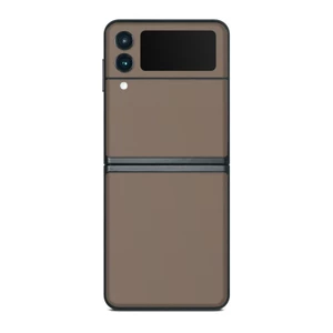 Skin dán điện thoại Samsung Z Flip mẫu Solid State Flat Dark Earth | in hình theo yêu cầu