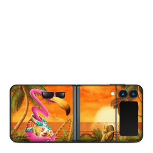 Skin dán điện thoại Samsung Z Flip mẫu Sunset Flamingo | in hình theo yêu cầu