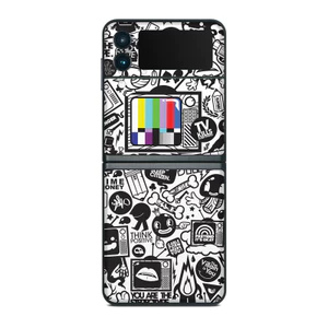 Skin dán điện thoại Samsung Z Flip mẫu TV Kills Everything | in hình theo yêu cầu