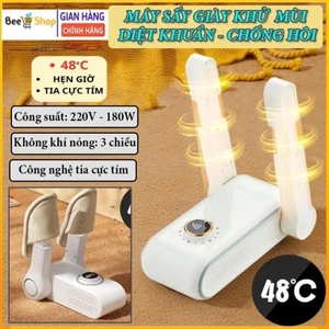Máy sấy giày Shoe Dryer cao cấp có tia cực tím, khử mùi giày tất đa năng tiện ích, chống hôi chân, bảo hành 12 tháng