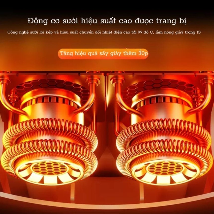 Máy sấy giày Shoe Dryer cao cấp có tia cực tím, khử mùi giày tất đa năng tiện ích, chống hôi chân, bảo hành 12 tháng