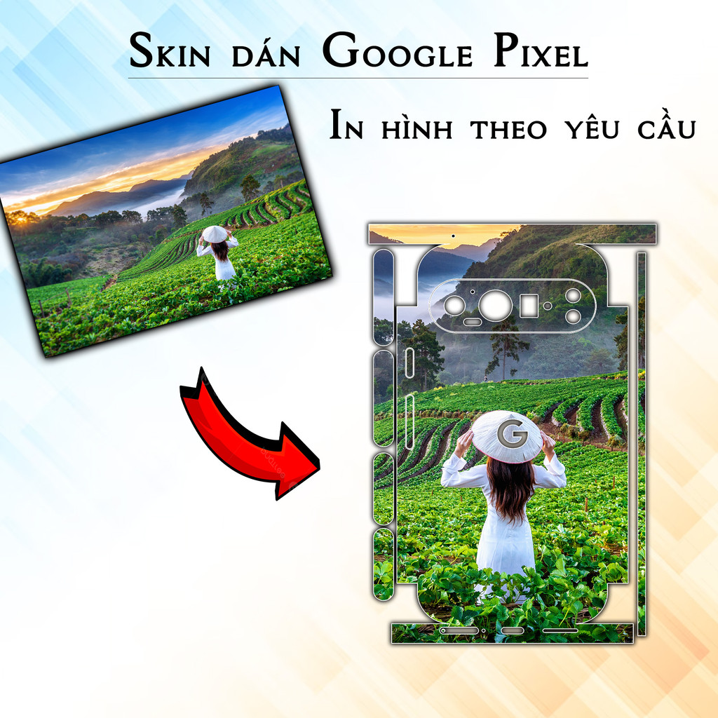 Miếng dán skin cho điện thoại Google Pixel 9 Pro tinh vân Hoa uất kim hương vutr008  | in hình theo yêu cầu