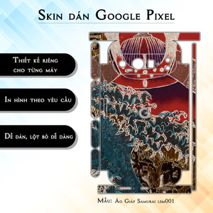 Miếng dán skin cho điện thoại Google Pixel 9 Pro Áo Giáp Samurai lsm001 | in hình theo yêu cầu