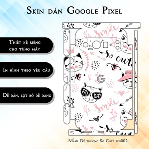 Miếng dán skin cho điện thoại Google Pixel 9 Pro Dễ thương So Cute scu002 | in hình theo yêu cầu