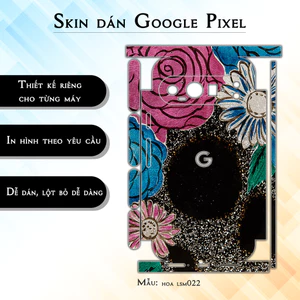 Miếng dán skin cho điện thoại Google Pixel 9 Pro hoa lsm022 | in hình theo yêu cầu