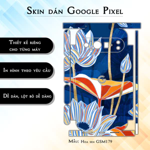 Miếng dán skin cho điện thoại Google Pixel 9 Pro Hoa sen GSM179 | in hình theo yêu cầu