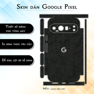 Miếng dán skin cho điện thoại Google Pixel 9 Pro mạch điện đen | in hình theo yêu cầu