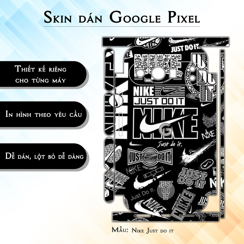 Miếng dán skin cho điện thoại Google Pixel 9 Pro Nike Just do it  | in hình theo yêu cầu