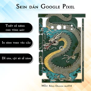 Miếng dán skin cho điện thoại Google Pixel 9 Pro Rồng Dragon dra034 | in hình theo yêu cầu