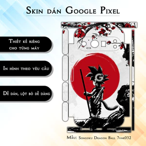 Miếng dán skin cho điện thoại Google Pixel 9 Pro Songoku Dragon Ball 7vnr032 | in hình theo yêu cầu