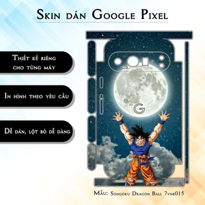 Miếng dán skin cho điện thoại Google Pixel 9 Pro Songoku Dragon Ball 7vnr015 | in hình theo yêu cầu