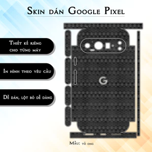 Miếng dán skin cho điện thoại Google Pixel 9 Pro tổ ong | in hình theo yêu cầu