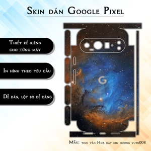 Miếng dán skin cho điện thoại Google Pixel 9 Pro tinh vân Hoa uất kim hương vutr008 | in hình theo yêu cầu