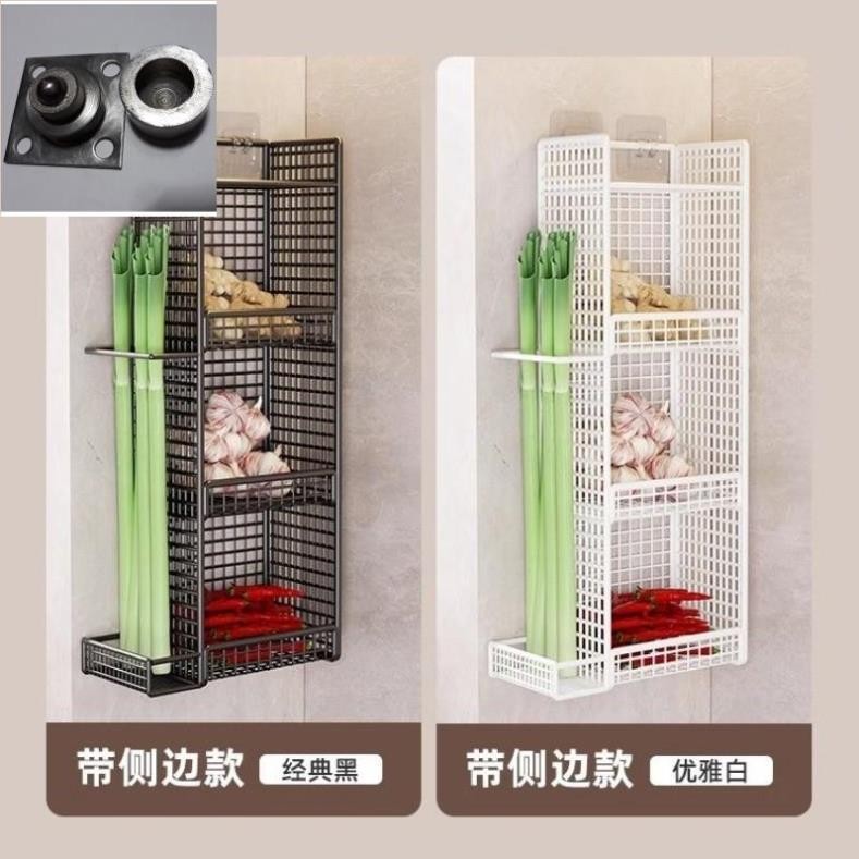 Kệ Dán Tường Đựng Hành Tỏi Gừng Nghệ Gia Vị Mỹ Phẩm Nhà Tắm Nhà Bếp Dạng Đứng Tiết Kiệm Không Gian