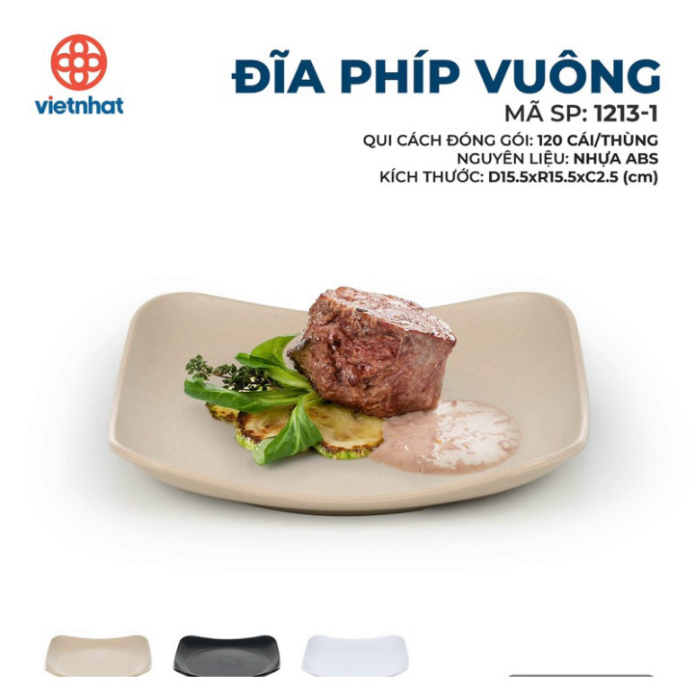 Hàng Chính Hãng Đĩa phíp tròn Việt Nhật nhiều cỡ (1208 - 3 màu) Đĩa nhựa đựng bánh kẹo, thức ăn dày dặn tiện dụng AMIZIN