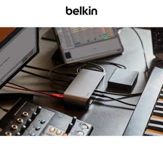 Dock Pro Thunderbolt 4 12 cổng trong 1 Belkin, kèm cáp Thunderbolt 4 dài 0.8m, sạc 90W PD
