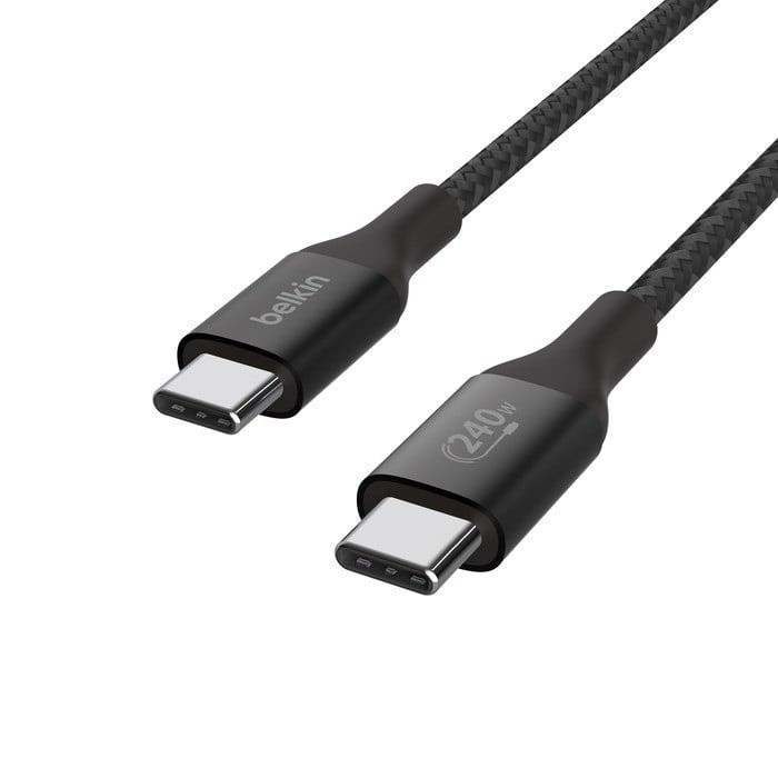 Ảnh Cáp USB C - C vỏ dù, công suất 240W, USB-C PD3.1, 2 mét, màu đen Belkin 1