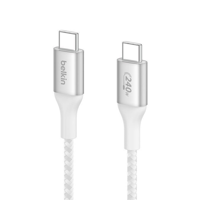 Ảnh Cáp USB C - C vỏ dù, công suất 240W, USB-C PD3.1, 2 mét, màu đen Belkin 2