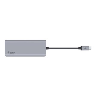Hub USB-C Belkin 7-in-1 chính hãng – HDMI 4K, PD 100W, USB 3.0, Audio 3.5mm, khe SD/microSD