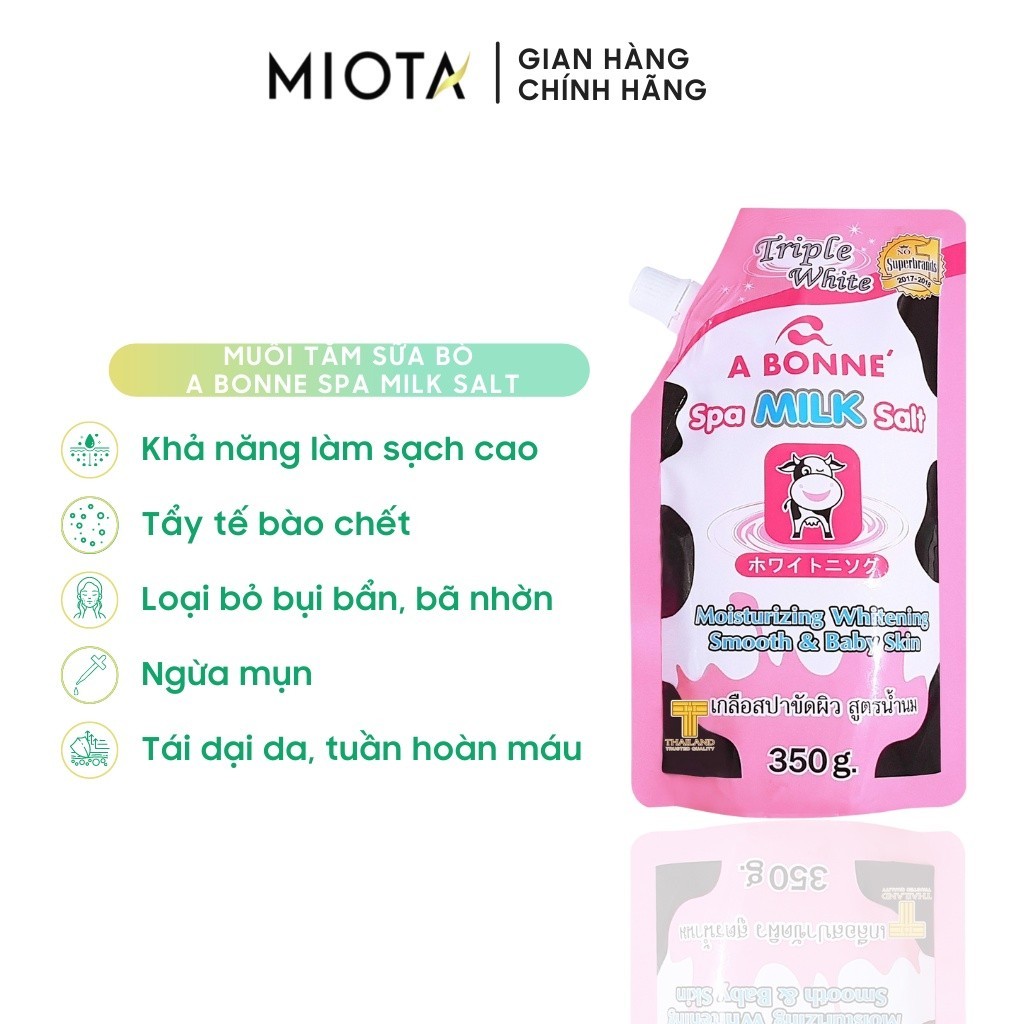 Muối tắm sữa bò tẩy tế bào chết A Bonne Spa Milk Salt Thái Lan 350gr