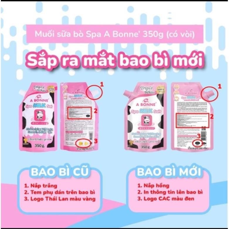 Muối tắm sữa bò tẩy tế bào chết A Bonne Spa Milk Salt Thái Lan 350gr
