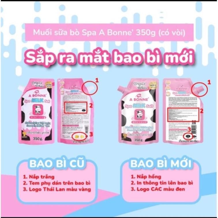 Muối tắm sữa bò tẩy tế bào chết A Bonne Spa Milk Salt Thái Lan 350gr