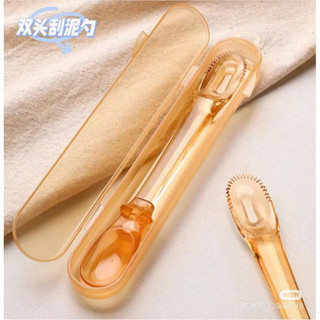 (Hỏa tốc)Thìa Nạo trái cây 2 Đầu 3  in 1,chất liệu PPSU an toàn cho bé ăn dặm - Tặng Hộp mã T25