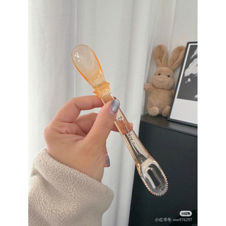 (Hỏa tốc)Thìa Nạo trái cây 2 Đầu 3  in 1,chất liệu PPSU an toàn cho bé ăn dặm - Tặng Hộp mã T25