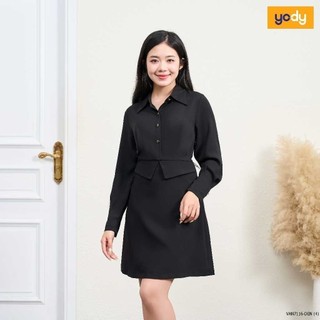 Váy sơ mi YODY liền thân chữ A VAN7116
