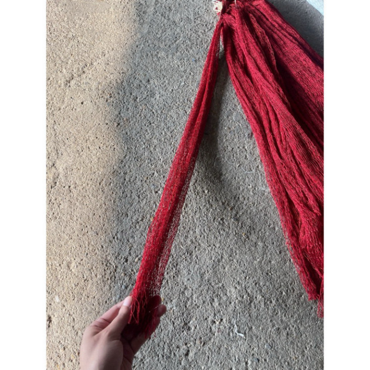 Lưới làm vợt cá dài 80cm dù đỏ - lưới dù thái lan ghép - vợt chuột, vợt cá, vợt bèo, mắt lưới 2p siêu bền abnzvcss666 ag
