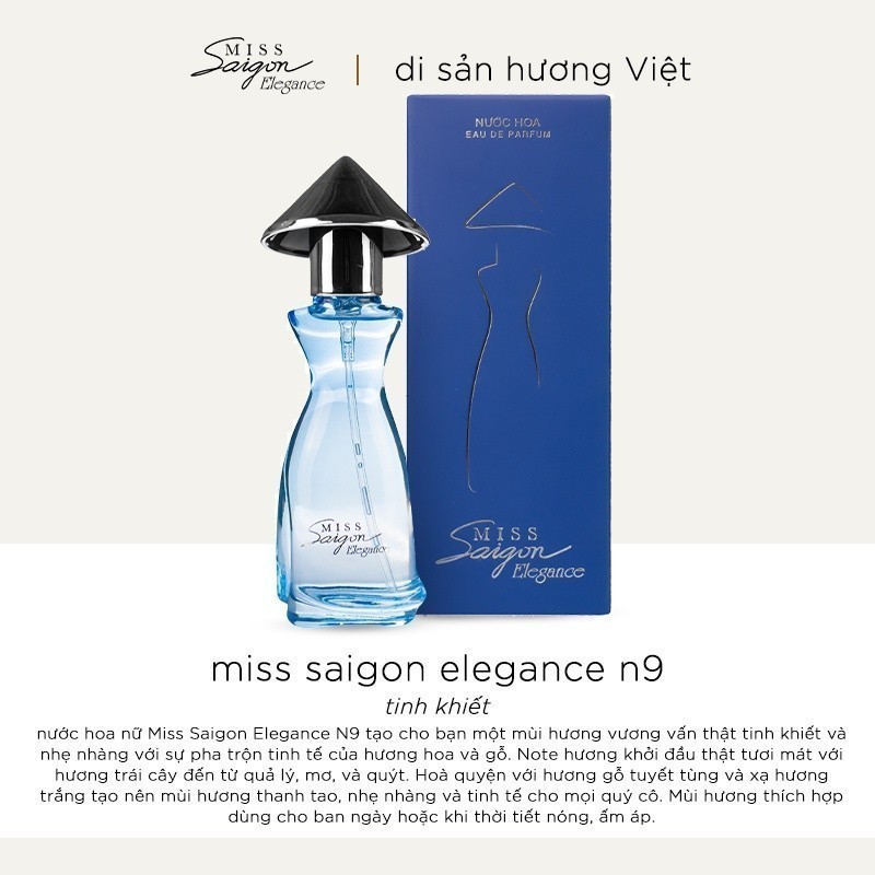 Ảnh Nước hoa nữ Miss Saigon Elegance Sapphire 15ml - Hương Tinh Khiết 3