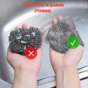 Khăn rửa bát kim loại chà bồn rửa bát - Cọ rửa xoong nồi chén dĩa đa năng không mài mòn
