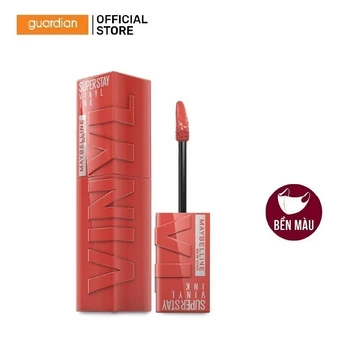 Son Kem Bóng Maybelline New York Super Stay Vinyl Ink 65 Saucy Hồng Đỏ 4.2ml