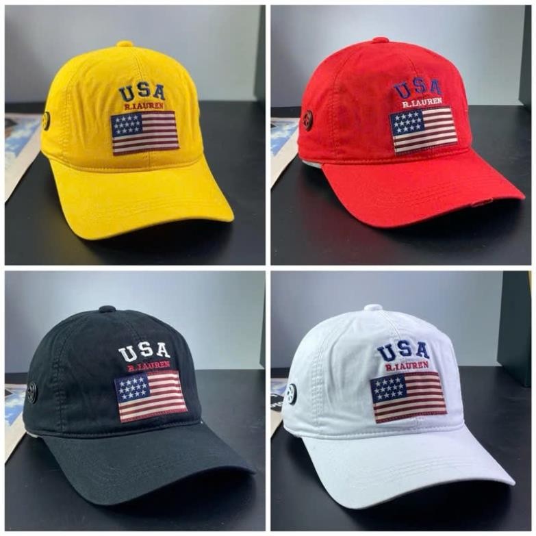 Nón kết, mũ lưỡi trai Cờ mĩ USA phối vải kaki form chuẩn thời trang cao cấp