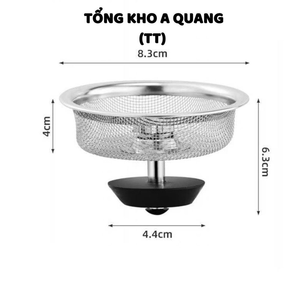 [COMBO 10] NẮP CHẶN RÁC ĐA NĂNG NGĂN MÙI CỐNG - Giỏ Lọc Rác Inox Cao Cấp Có Núm Chặn,Lọc Rác Bếp Tiện Lợi Ngăn Tắc Nghẽn