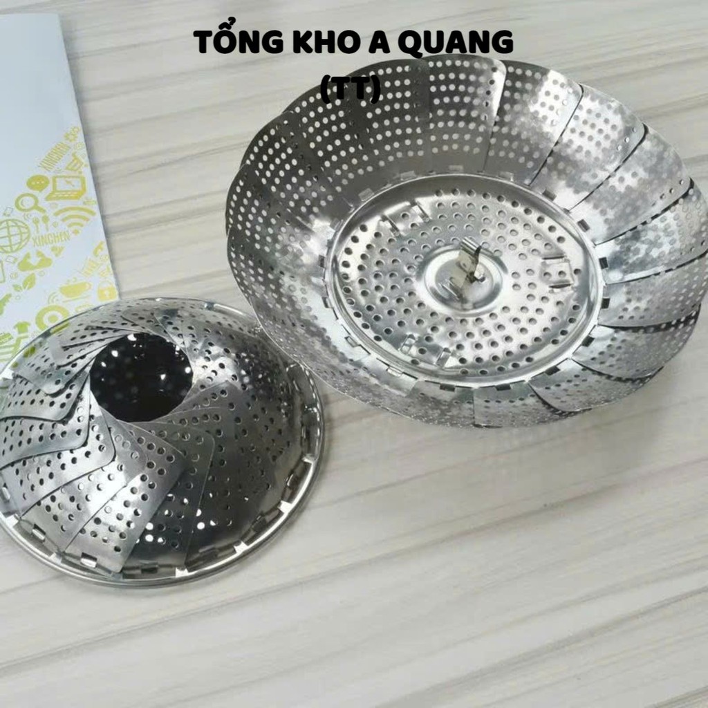 Vỉ Hấp Inox 304 Bền Đẹp,Xửng Hấp Đồ Xôi Đa Năng Giữ Nguyên Hương Vị Thực Phẩm - KHAY HẤP ĐỒ ĂN CÓ QUAI INOX CAO CẤP