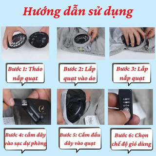 Áo Quạt Gió Nhật Bản Cao Cấp 24V 94000mah, Áo Điều Hòa Chống Nắng Có Quạt - Áo cho Người Lao Động