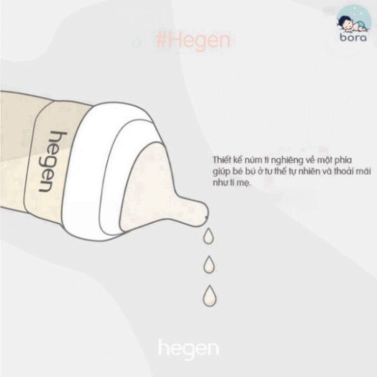 (SALE  DEAL HỜI) Núm ti bình sữa Hegen cam kết chính hãng