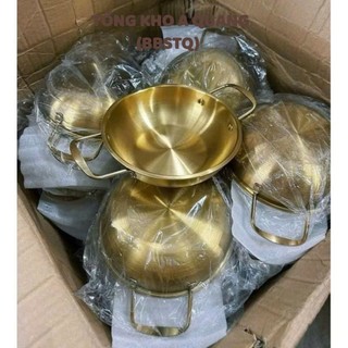 Nồi Lẩu, Nồi Nấu Mì Chua Cay, Soup - Chảo Nấu Ăn MINI Bằng Thép Không Gỉ Phong Cách Hàn quốc 20CM