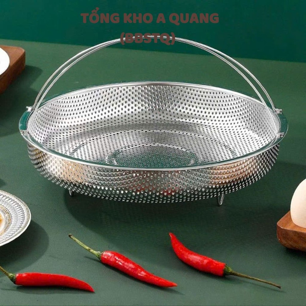 VỈ HẤP ĐỒ ĂN TIỆN LỢI AN TOÀN VỆ SINH - Xửng Hấp Xôi Đa Năng Chất Liệu Inox,Khay Hấp Đồ Ăn Có Quai Cầm Chống Nóng