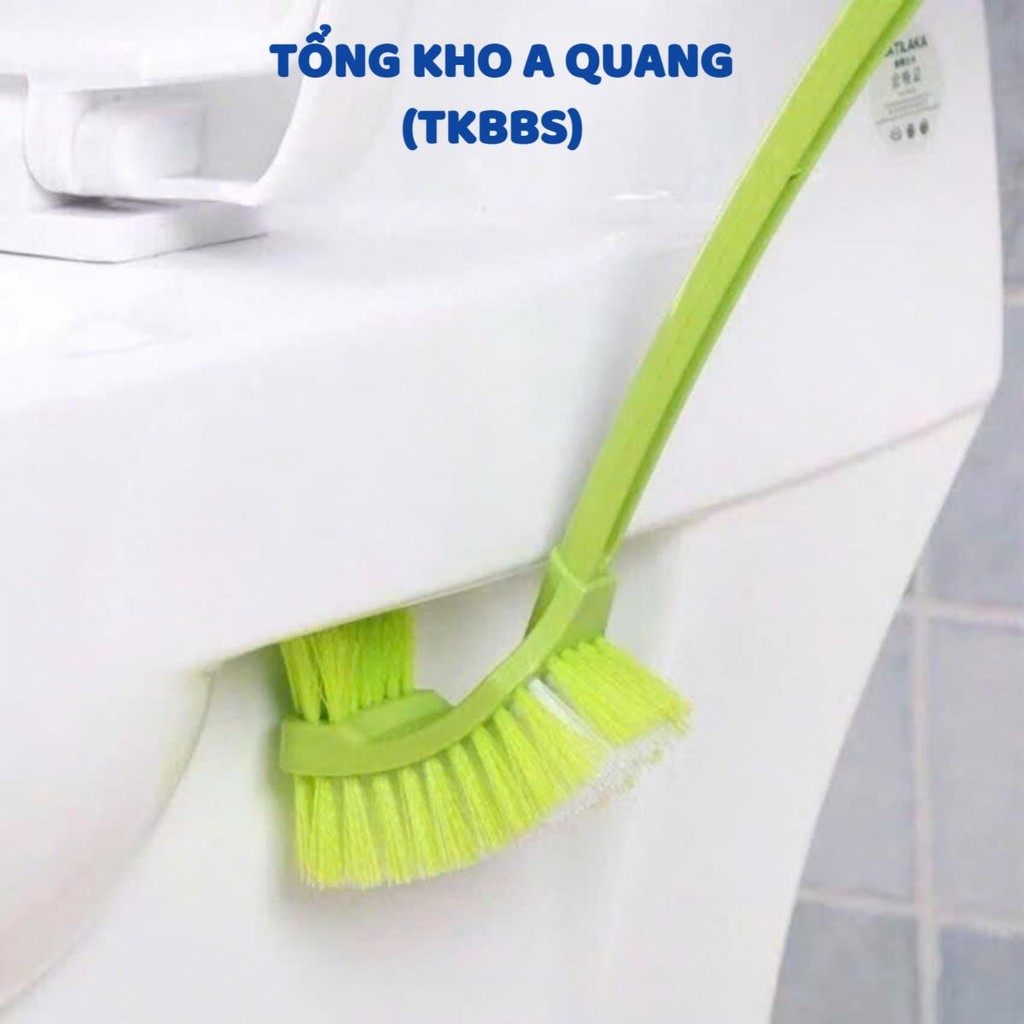 Chổi Cọ Toilet, Vệ Sinh 2 Đầu Cọ Làm Sạch Mọi Vết Bẩn Dễ Dàng