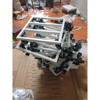 Đế chậu hoa cây cảnh bằng sắt sơn tĩnh điện có bánh xe di chuyển dễ dàng