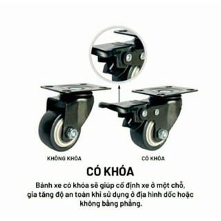 bánh xe loa kéo 25033 loại viền đen 4cm, bánh vòng bi sắt, bánh xe đẩy hàng