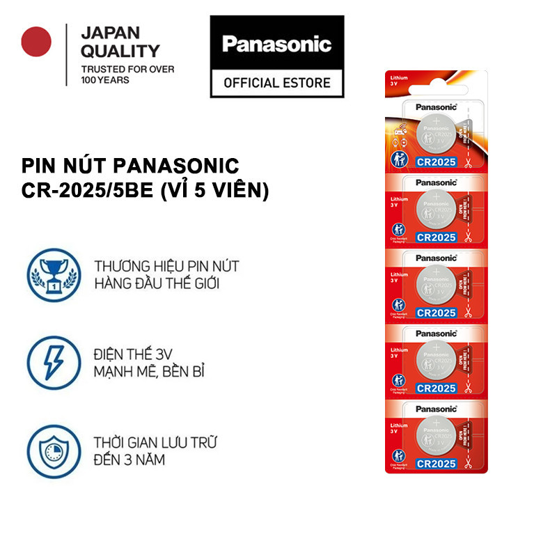 Đánh Giá Pin Nút Panasonic CR-2025/5BE: Bền Bỉ, An Toàn, Chính Hãng