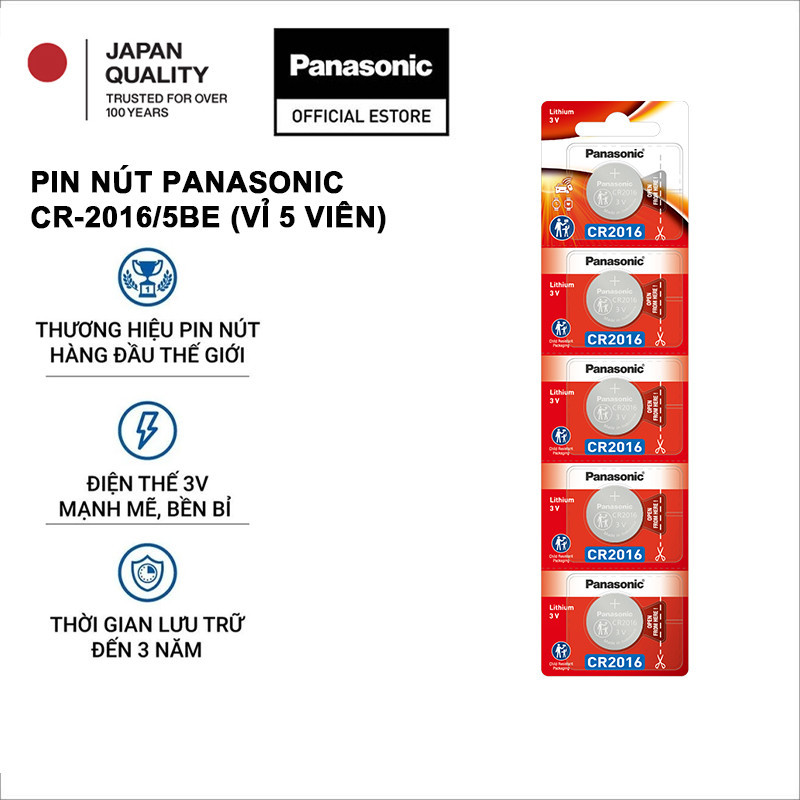 Đánh giá Pin Nút Panasonic CR-2016/5BE Chính Hãng