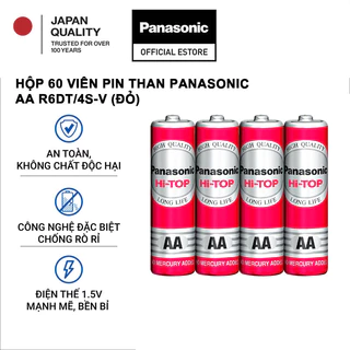 Hộp 60 viên Pin Than Panasonic AA R6DT/4S-V (Đỏ) – Hàng Chính Hãng