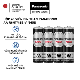 Hộp 40 viên Pin than Panasonic AA R6NT/4SB-V (Đen) – Hàng Chính Hãng