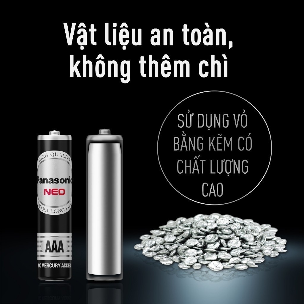 Ảnh Hộp 60 viên Pin Than Panasonic AAA R03NT/2S-V (Đen) – Hàng Chính Hãng 3